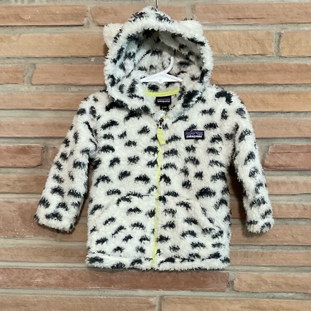 Patagonia Baby Fleece Jacket Spotted Animal Print Size 6-12 Months